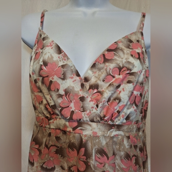 ROMY thin strap floral camisole tank top. Size L. Pink and white - Picture 4 of 12